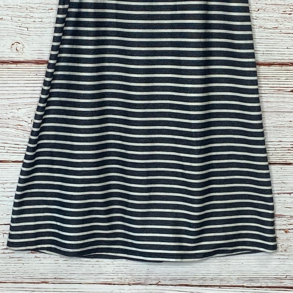 Madewell Off the Shoulder Melody Dress in Gray/White Stripe Sz XS - Picture 12 of 12